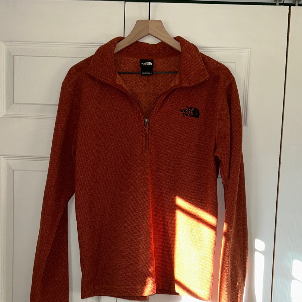 The North Face Men's Zip-Up Sweater in Rust
